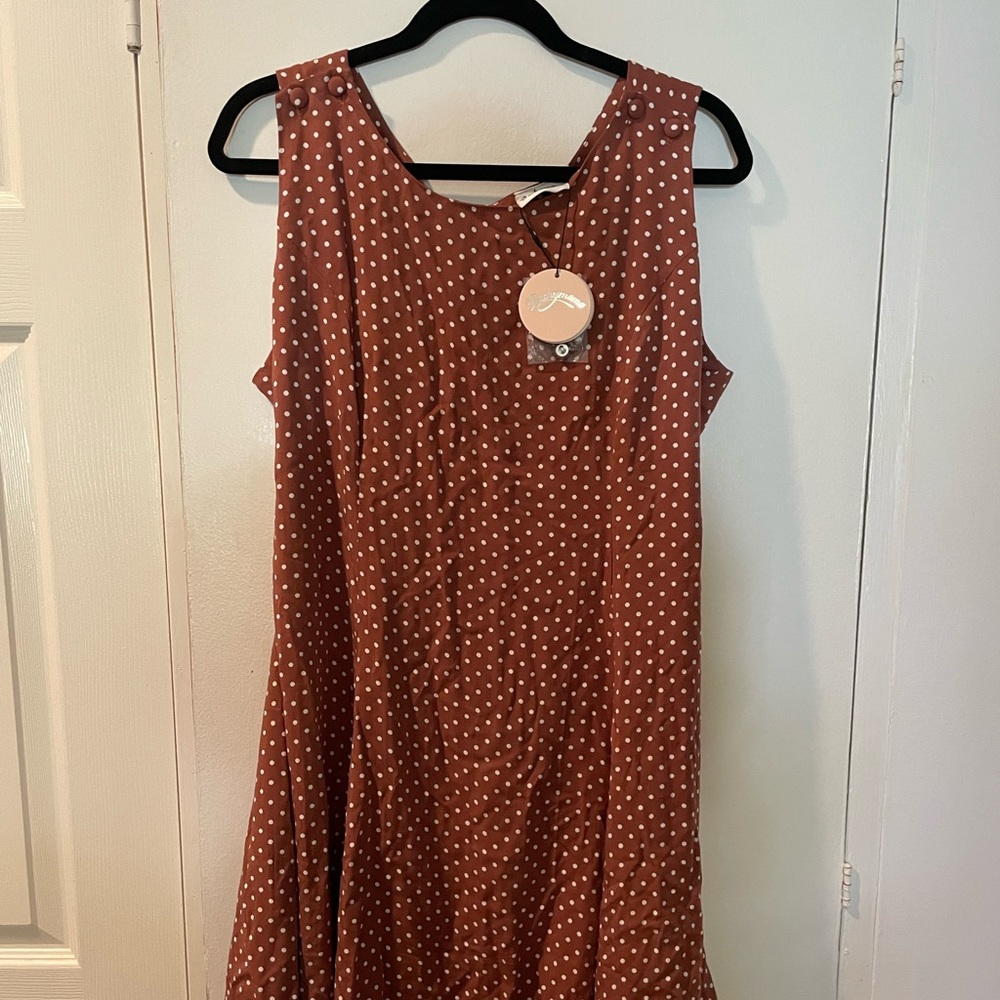 Short rust colored nursing dress